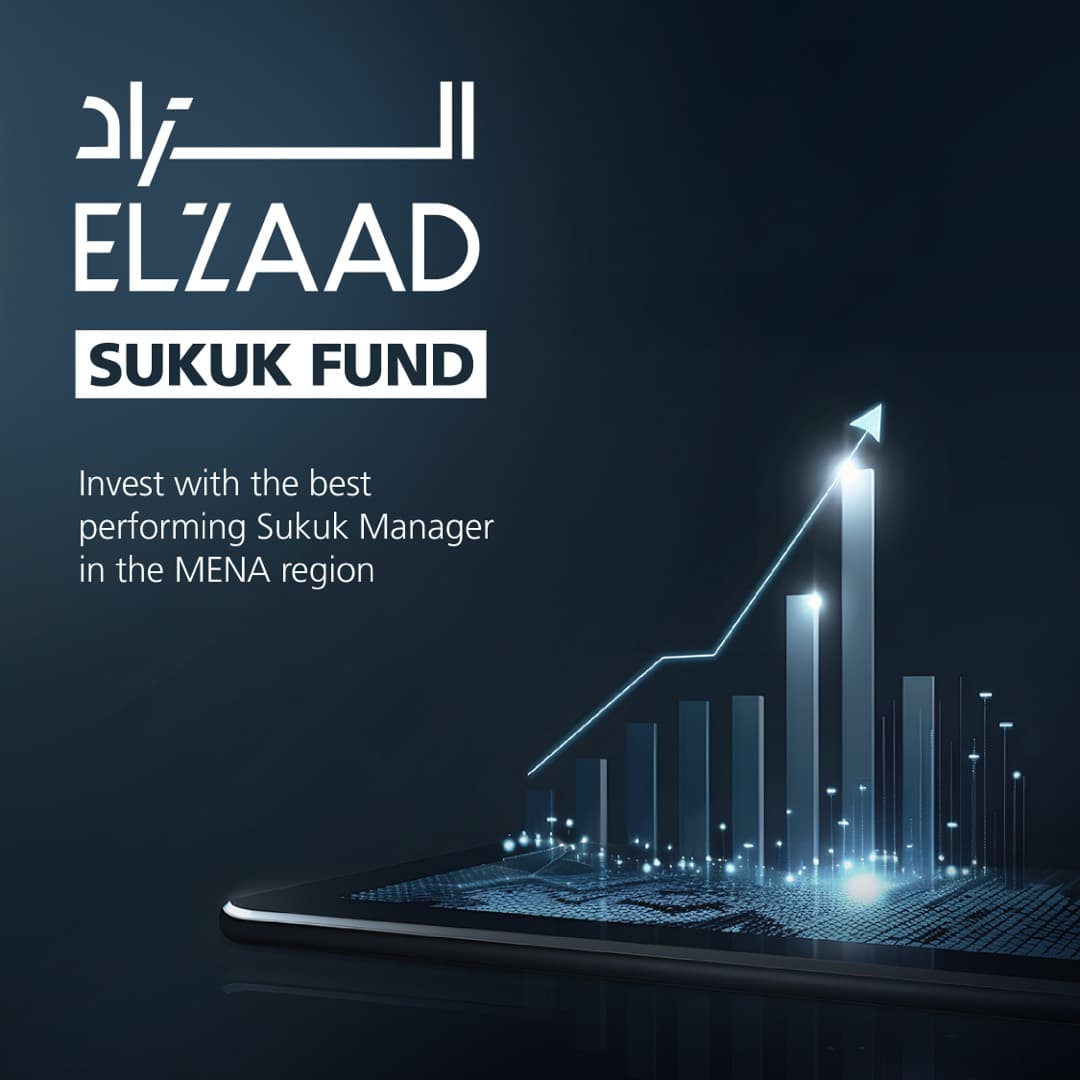 SICO Elzaad Sukuk Fund carousel ad, first slide: invest with the best performing Sukuk manager in the MENA region
